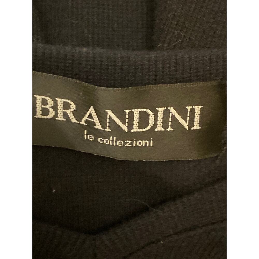 Brandini mens Black Ribbed Knit Sweater Long Sleeve Pullover Soft Size 2XL - Picture 3 of 4